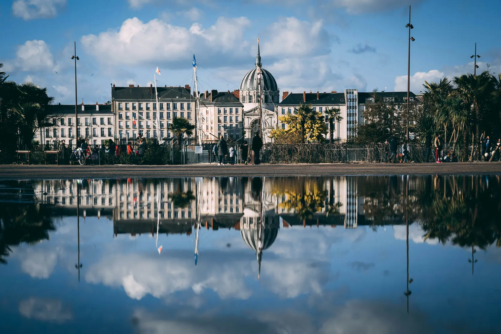 Photo du mirroir d'eau de Nantes